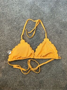 Scalloped Triangle Bikini Top - orange